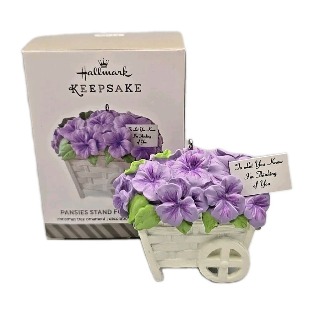2014 Hallmark Keepsake Pansies Stand For Thoughts Ornament U328